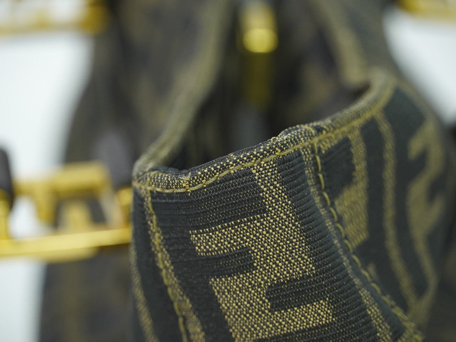 Fendi Vintage Zucca Handbag Zucca, BROWN, CANVAS, Handbag