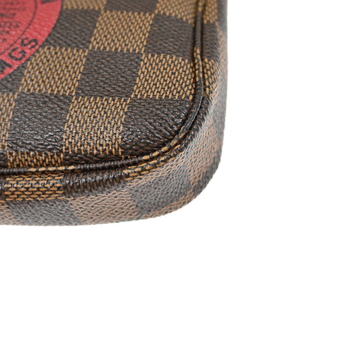 Louis Vuitton Mini pochette accessoires Damier Canvas, BROWN, CANVAS, Clutche & pouche