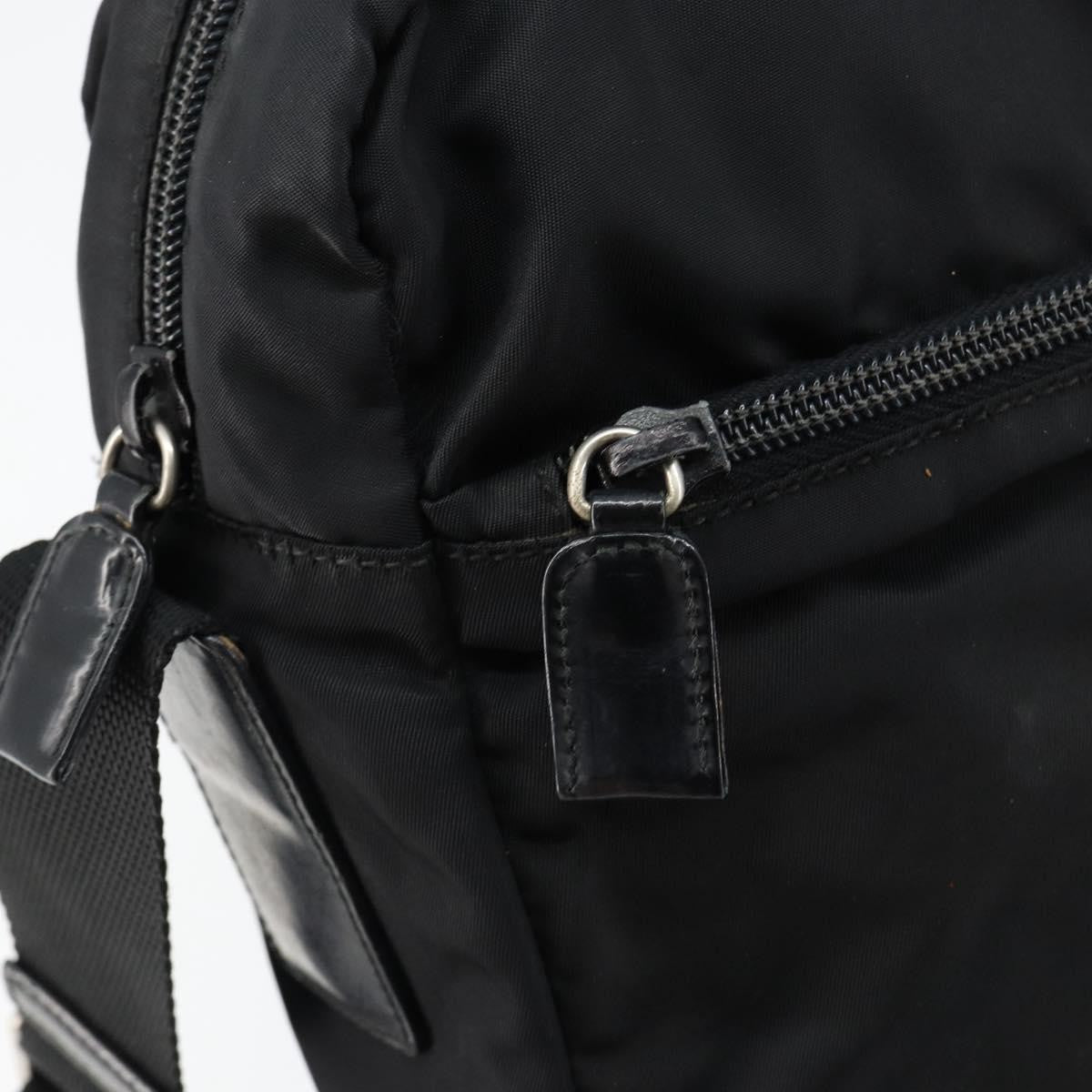 Prada Front Pocket Messenger Bag Tessuto, BLACK, NYLON, Shoulder bag