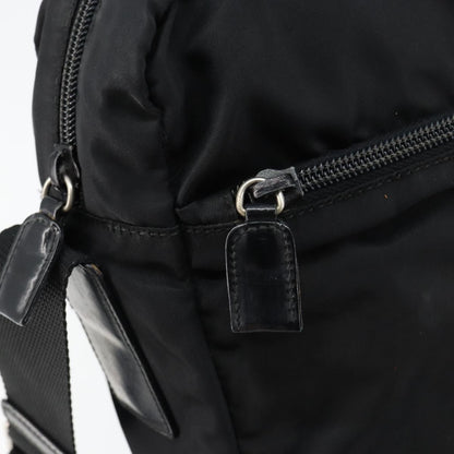 Prada Front Pocket Messenger Bag Tessuto, BLACK, NYLON, Shoulder bag