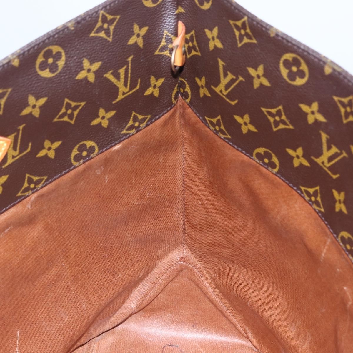 Louis Vuitton Shopping Sac Handbag Monogram Canvas, BROWN, CANVAS, Tote bag