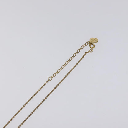 Christian Dior Logo Heart Pendant Necklace Metal, GOLD, METAL, Necklace