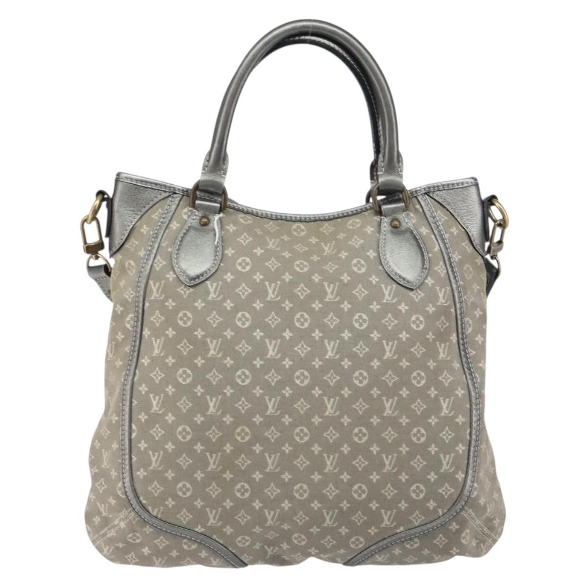 Louis Vuitton Angele Handbag Mini Lin, GRAY, CANVAS, Handbag