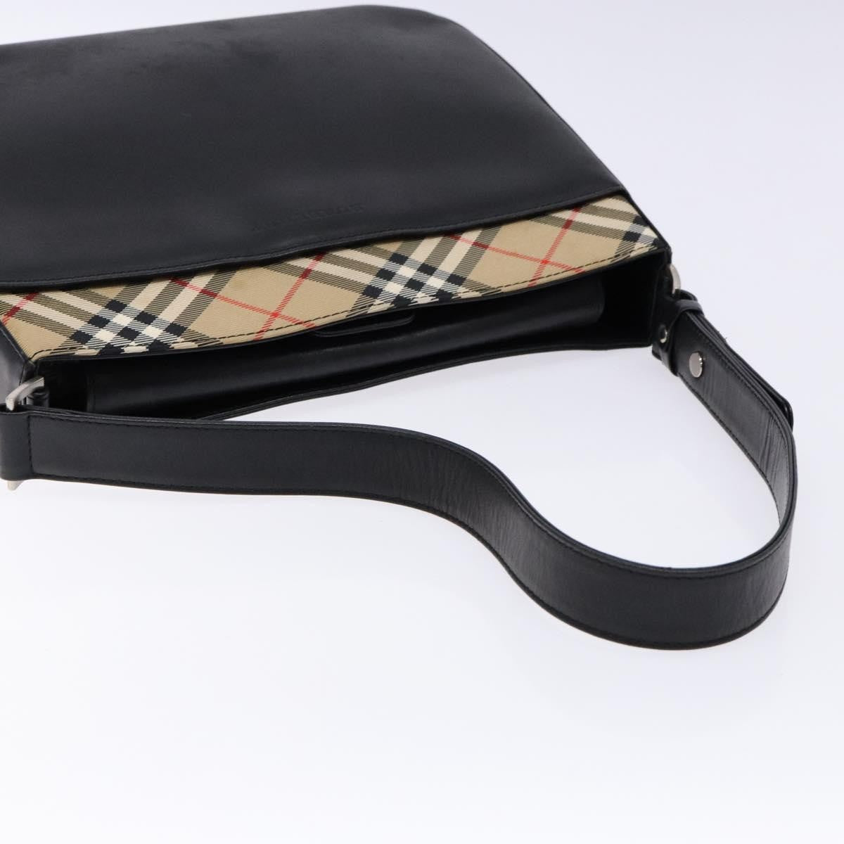 Burberry Nova Check Handbag Nova Check Canvas and leather, BLACK, LEATHER, Handbag