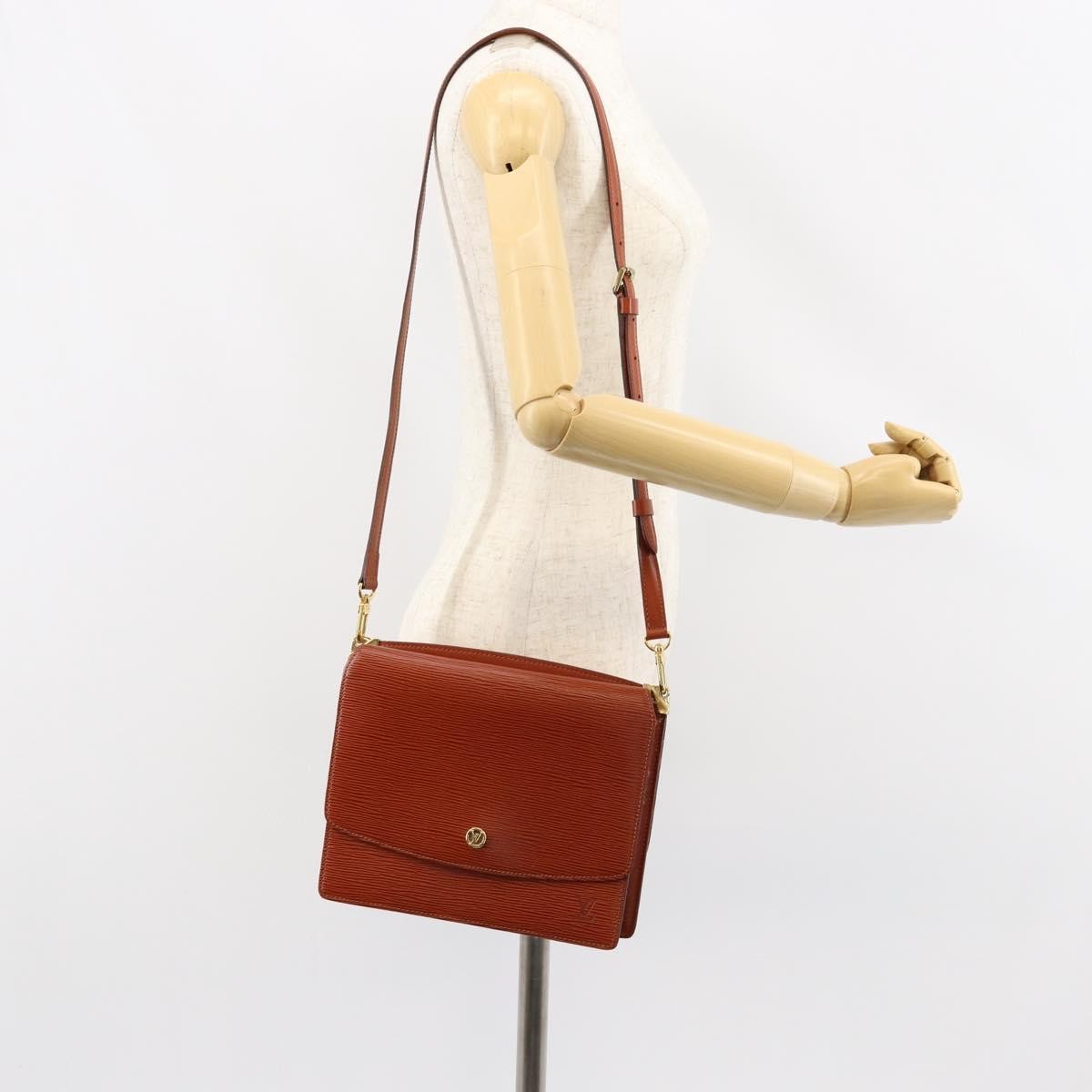 Louis Vuitton Grenelle Shoulder Bag Epi Leather, BROWN, LEATHER, Shoulder bag
