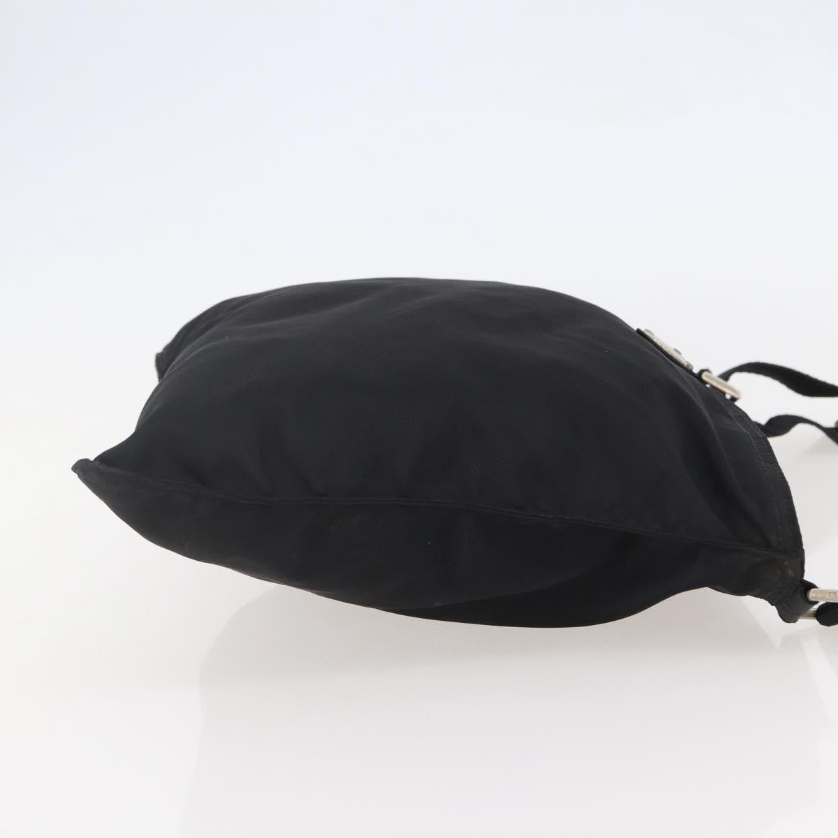Prada Flat Messenger Bag Tessuto, BLACK, NYLON, Shoulder bag