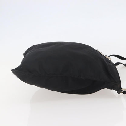 Prada Flat Messenger Bag Tessuto, BLACK, NYLON, Shoulder bag