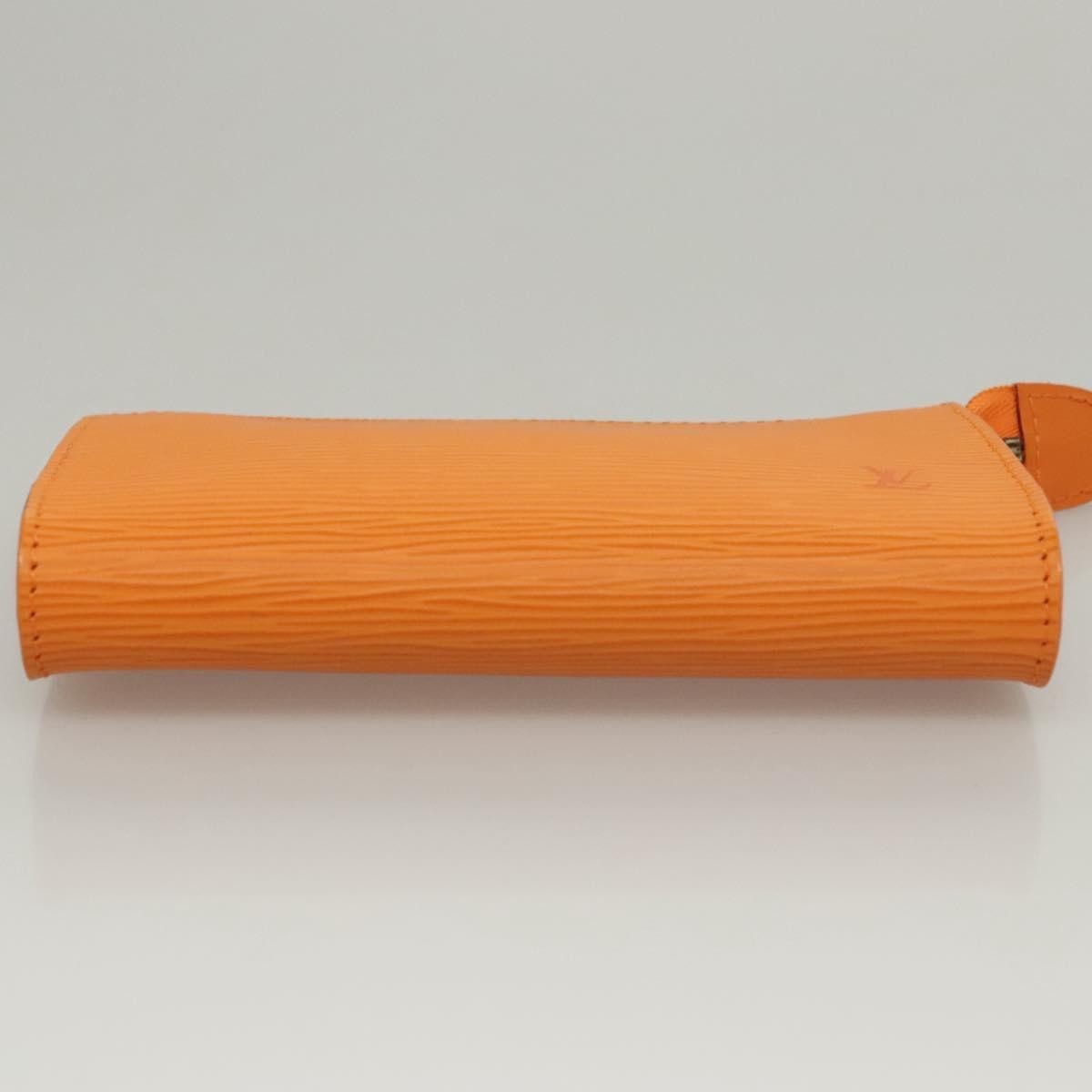 Louis Vuitton Pochette Accessoires Epi Leather, ORANGE, LEATHER, Clutche & pouche