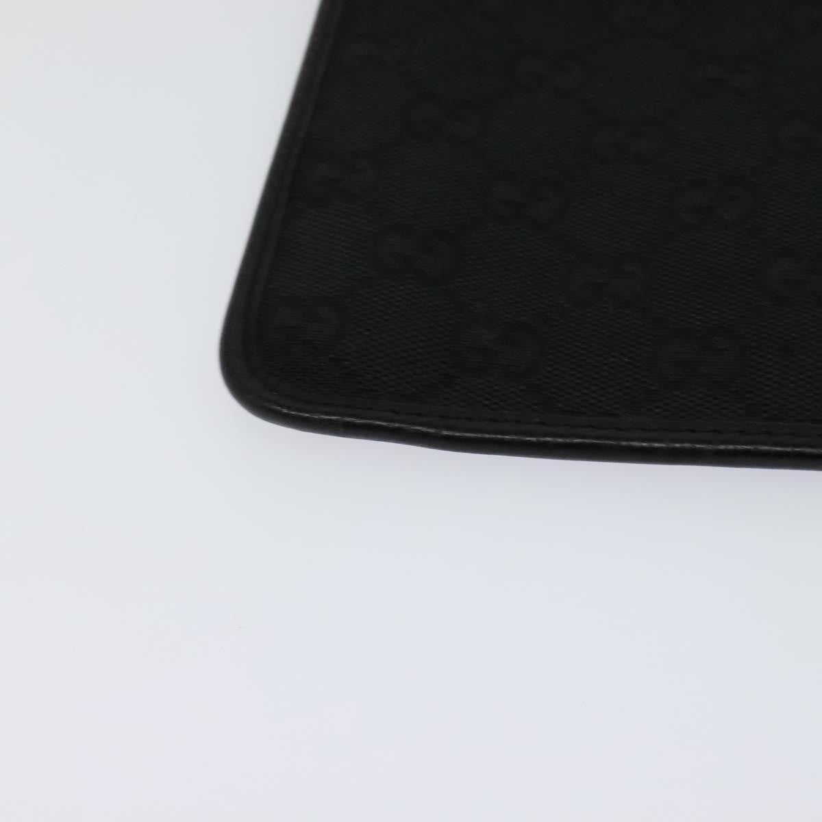 Gucci Vintage Flat Messenger Bag GG Canvas, BLACK, CANVAS, Shoulder bag