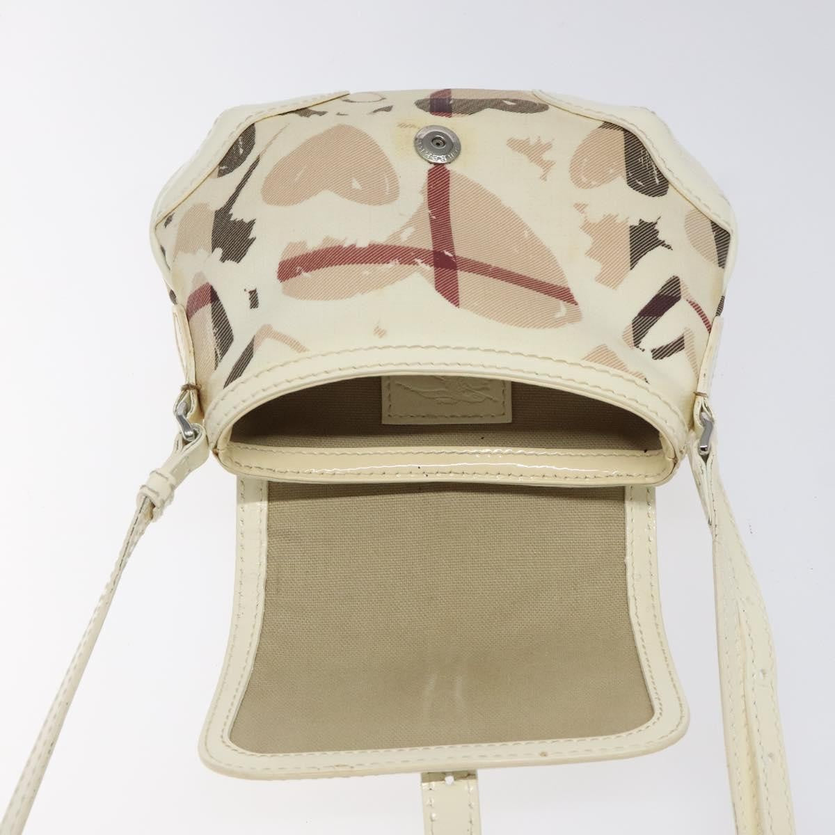 Burberry Flap Shoulder Bag Canvas, BEIGE, CANVAS, Shoulder bag