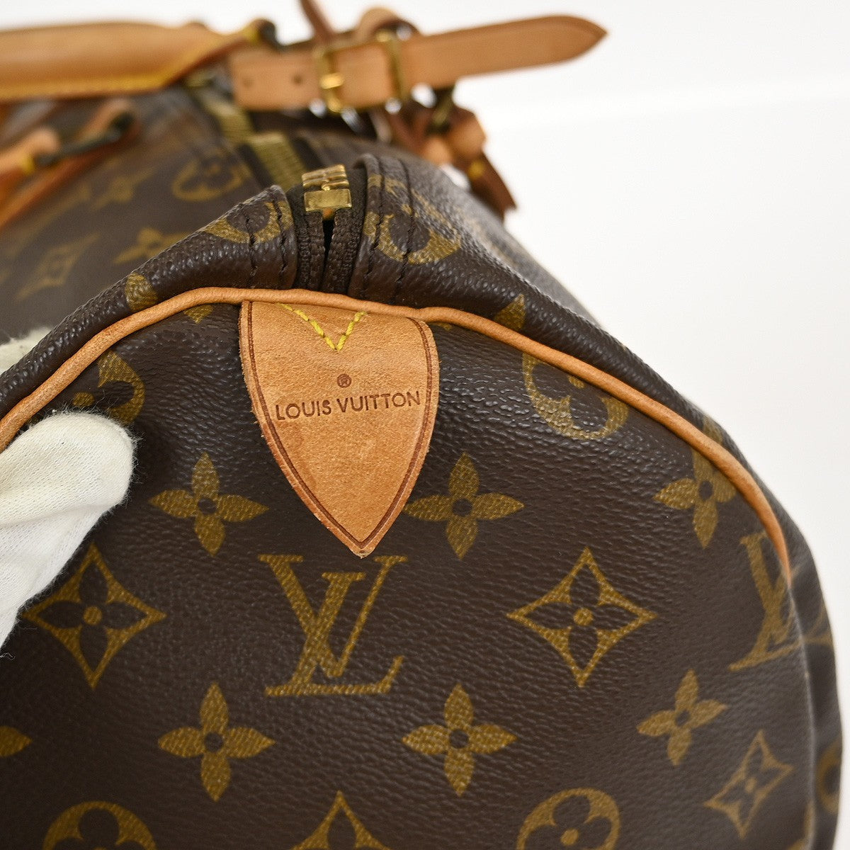 Louis Vuitton Keepall Bag Monogram Canvas, BROWN, CANVAS, Travel bag