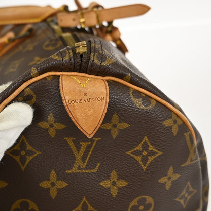 Louis Vuitton Keepall Bag Monogram Canvas, BROWN, CANVAS, Travel bag