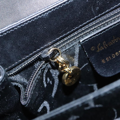 Salvatore Ferragamo Gancini Convertible Top Handle Bag Leather, BLACK, LEATHER, Handbag