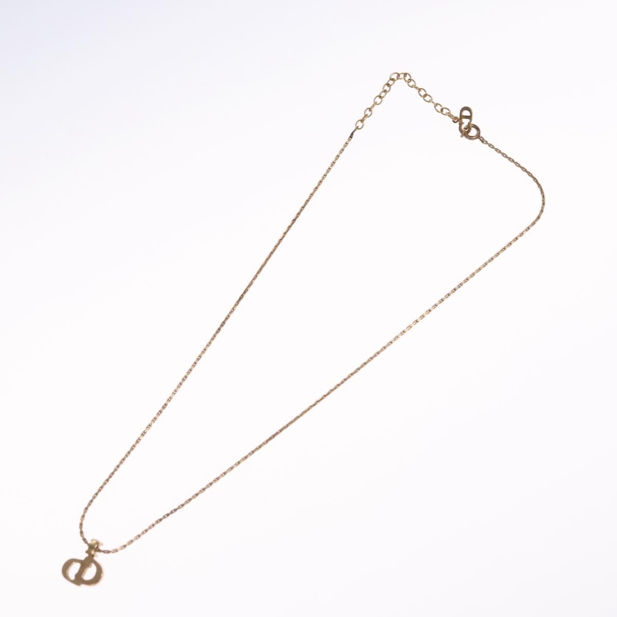 Christian Dior CD Pendant Necklace Metal, GOLD, METAL, Necklace