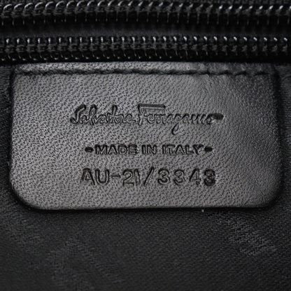 Salvatore Ferragamo Gancini Shoulder Bag Canvas, RED, CANVAS, Shoulder bag