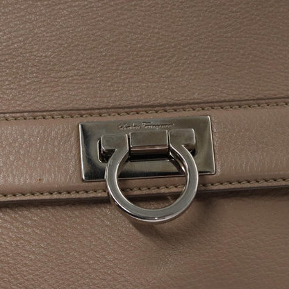 Salvatore Ferragamo Sofia Satchel Leather, BEIGE, LEATHER, Handbag