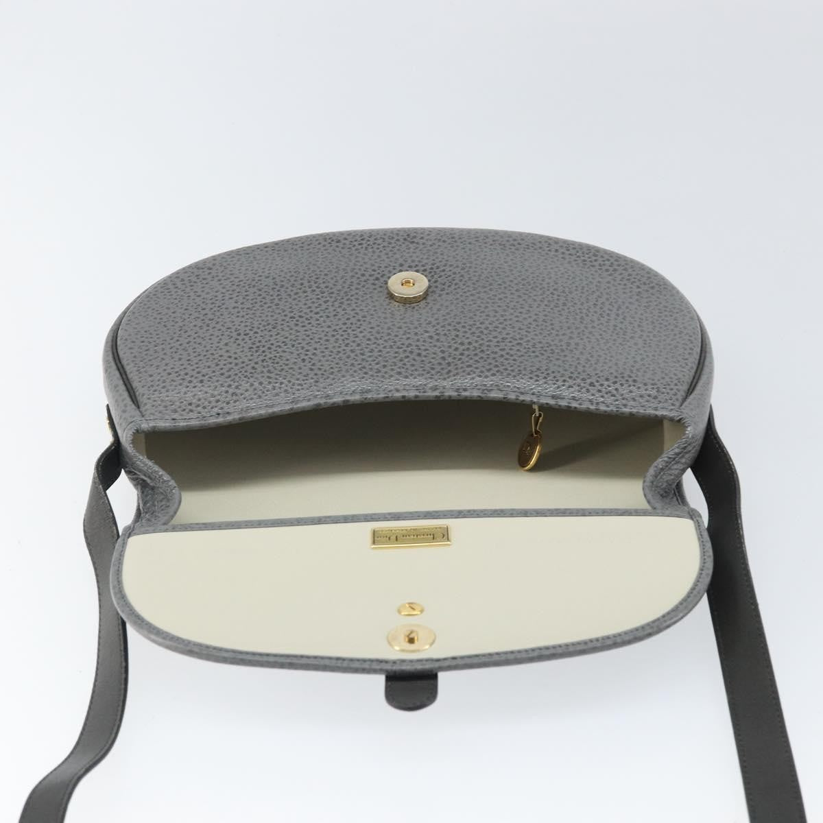 Christian Dior CD Shoulder bag Leather, GRAY, LEATHER, Shoulder bag