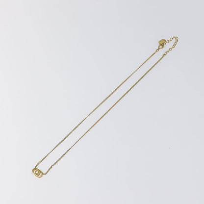Christian Dior CD Pendant Necklace Metal, GOLD, METAL, Necklace