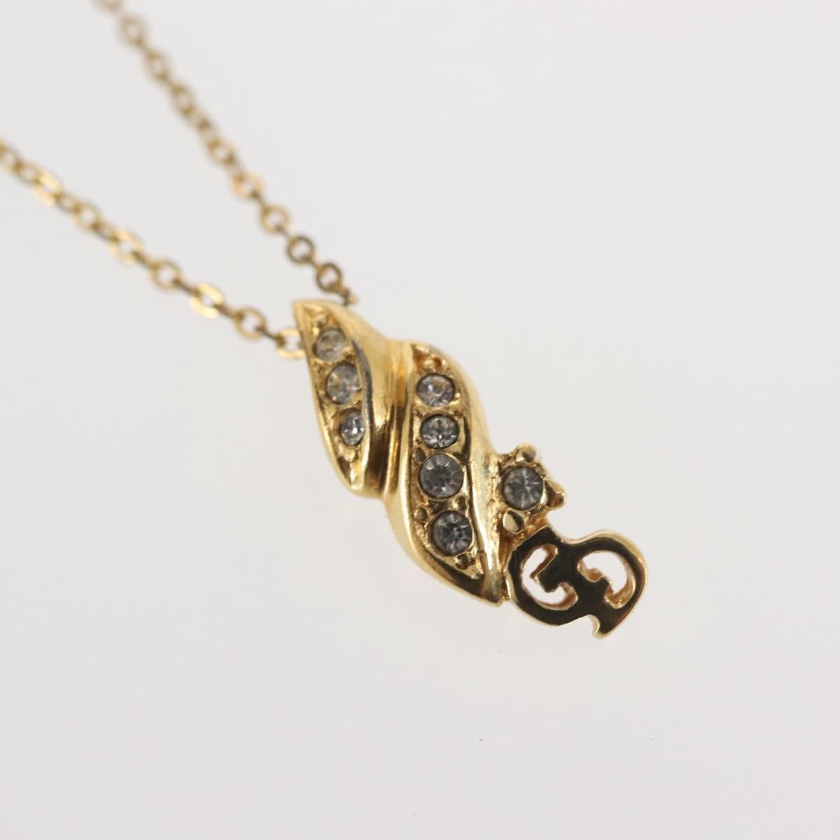Christian Dior CD Pendant Necklace Gold-plated, GOLD, METAL, Necklace