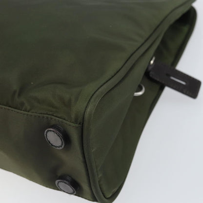 Prada Vintage Zip Handbag Tessuto, GREEN, NYLON, Handbag