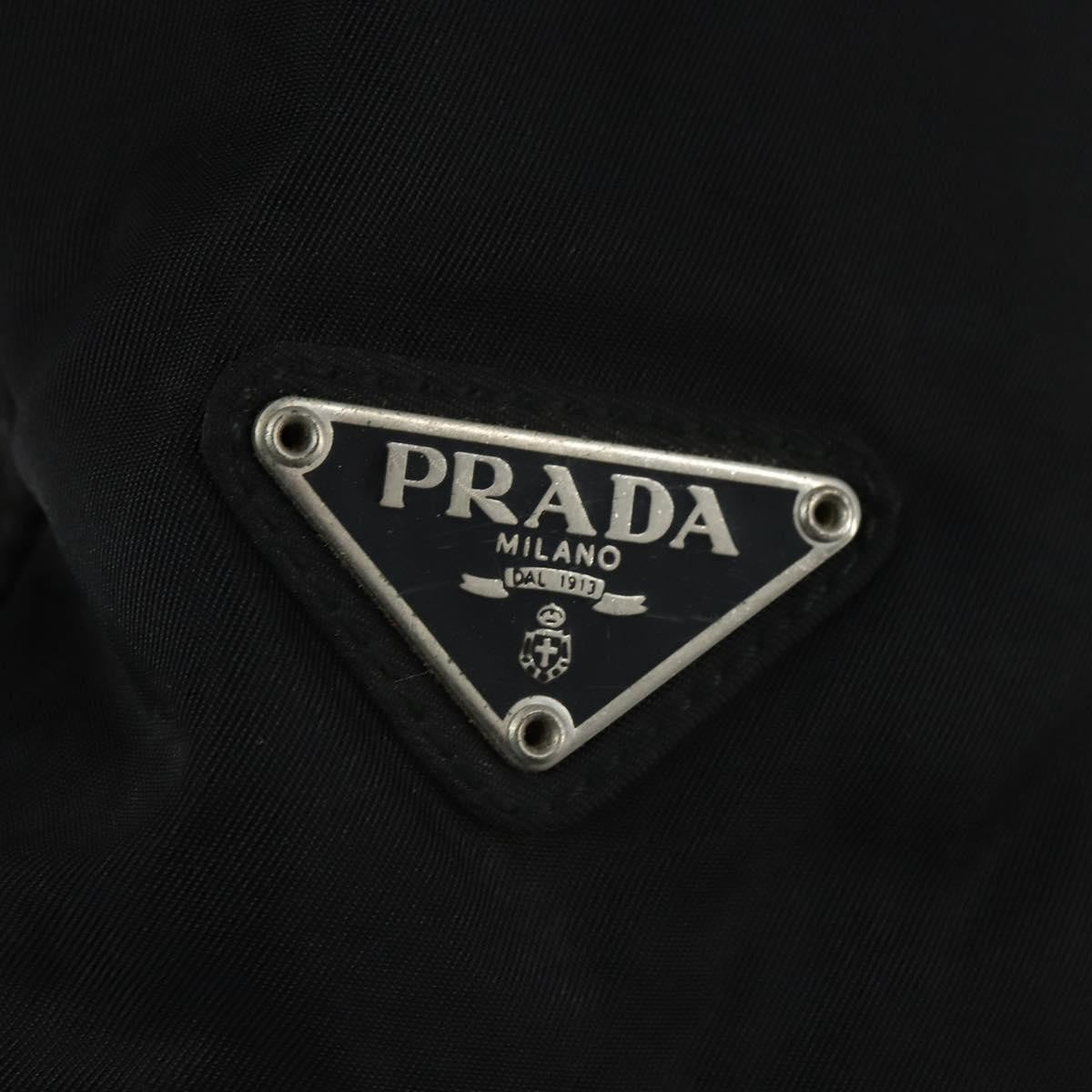 Prada Resin Handle Tote Tessuto, Black, Nylon, Tote Bag