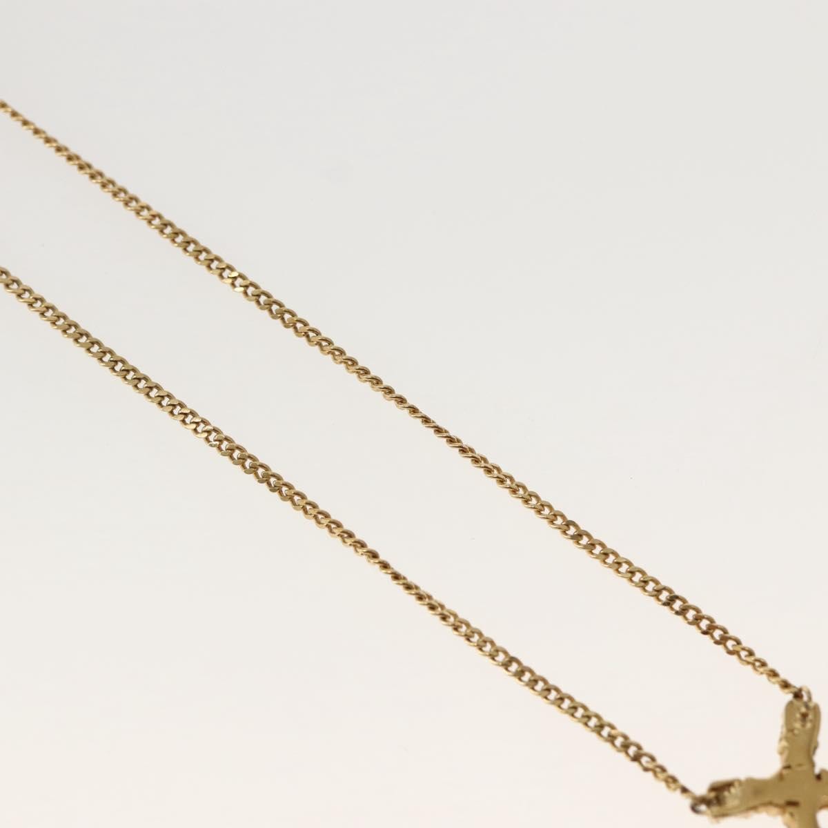 Christian Dior CD Pendant Necklace Metal and Crystals, GOLD, METAL, Necklace