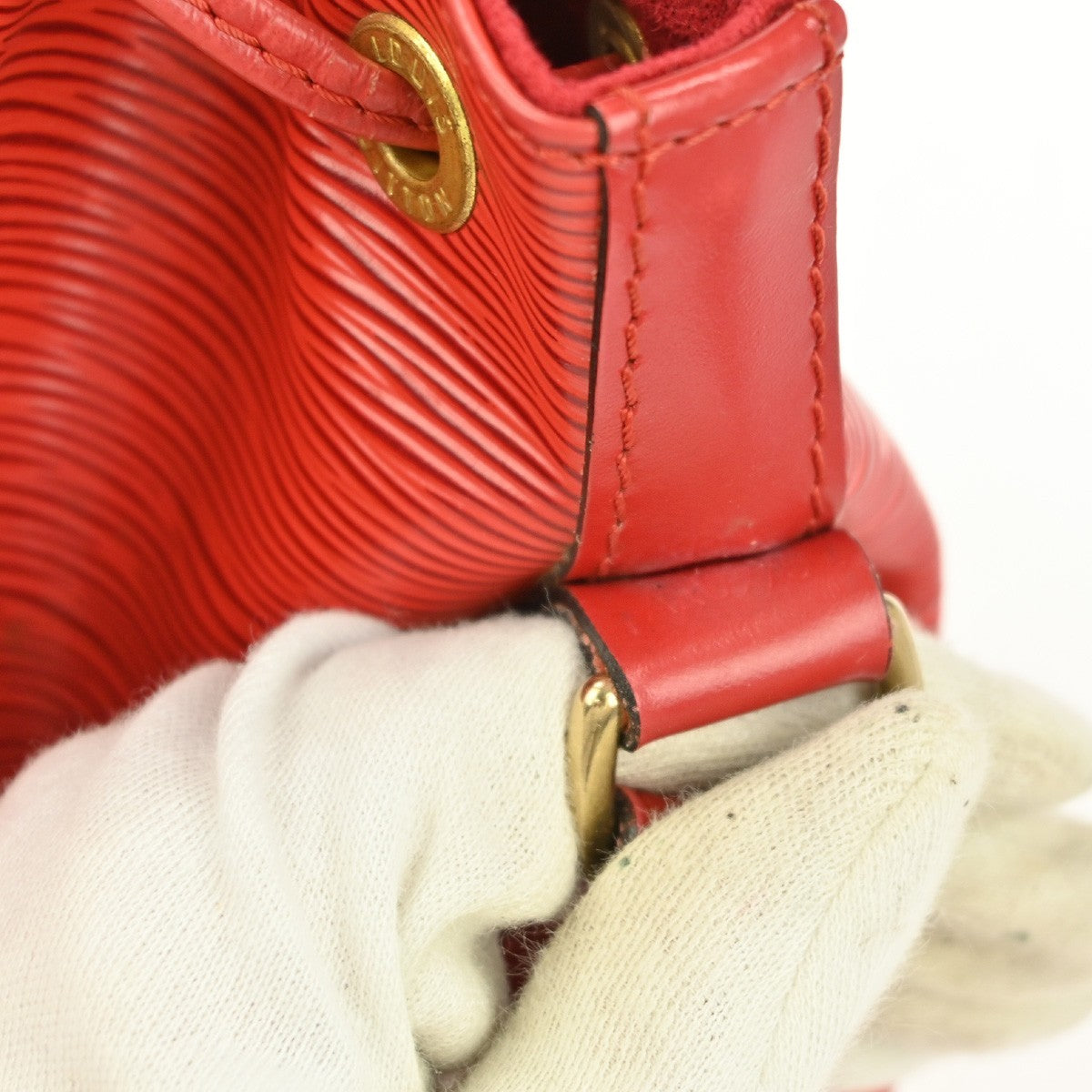 Louis Vuitton Noe Handbag Epi Leather, RED, LEATHER, Shoulder bag