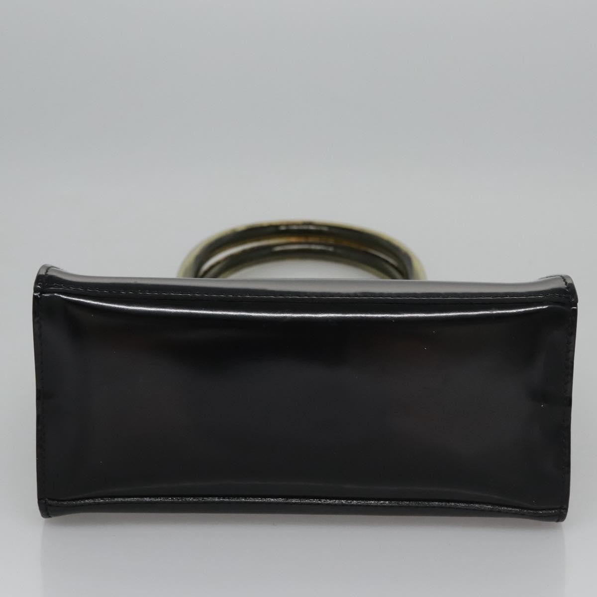 Salvatore Ferragamo Shopper Tote Patent Leather, BLACK, LEATHER, Tote bag