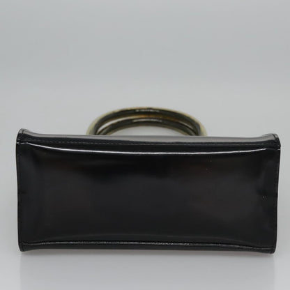 Salvatore Ferragamo Shopper Tote Patent Leather, BLACK, LEATHER, Tote bag