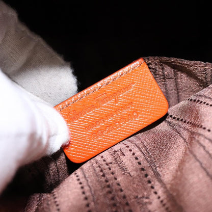 Salvatore Ferragamo Batik Tote Leather, ORANGE, LEATHER, Tote bag