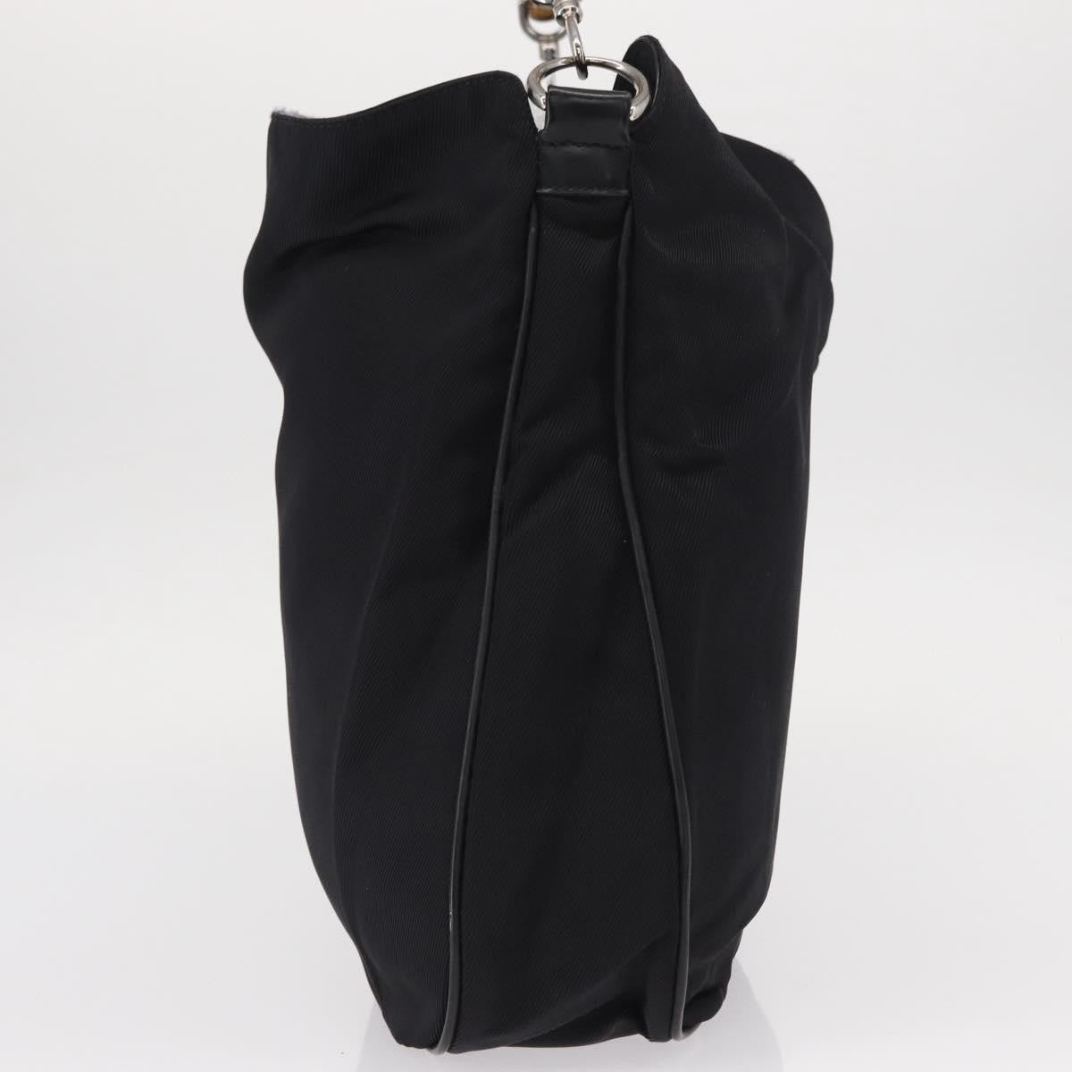 Gucci Vintage Bamboo Shoulder Bag Canvas, BLACK, CANVAS, Shoulder bag