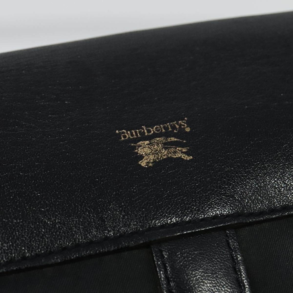 Burberry Flap Shoulder Bag Leather, NAVY, LEATHER, Shoulder bag