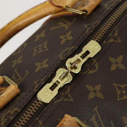 Louis Vuitton Keepall Bag Monogram Canvas, BROWN, CANVAS, Travel bag