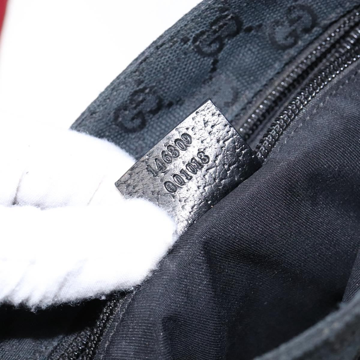 Gucci Web Strap Zip Messenger Bag GG Canvas, BLACK, CANVAS, Shoulder bag