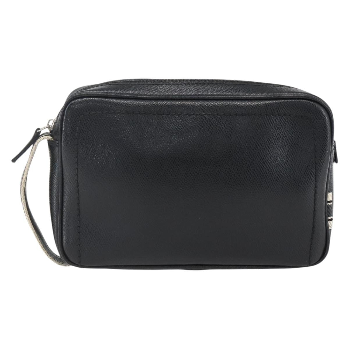 Salvatore Ferragamo Vintage clutch Bag Leather, BLACK, LEATHER, Clutche & pouche