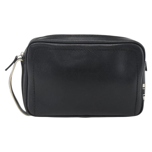 Salvatore Ferragamo Vintage clutch Bag Leather, BLACK, LEATHER, Clutche & pouche