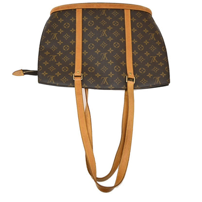 Louis Vuitton Babylone Handbag Monogram Canvas, BROWN, CANVAS, Tote bag