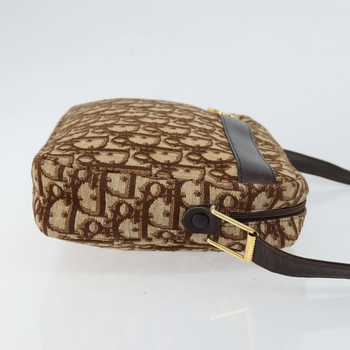 Christian Dior Vintage Trotter Crossbody Bag Diorissimo Coated Canvas, BROWN, CANVAS, Shoulder bag