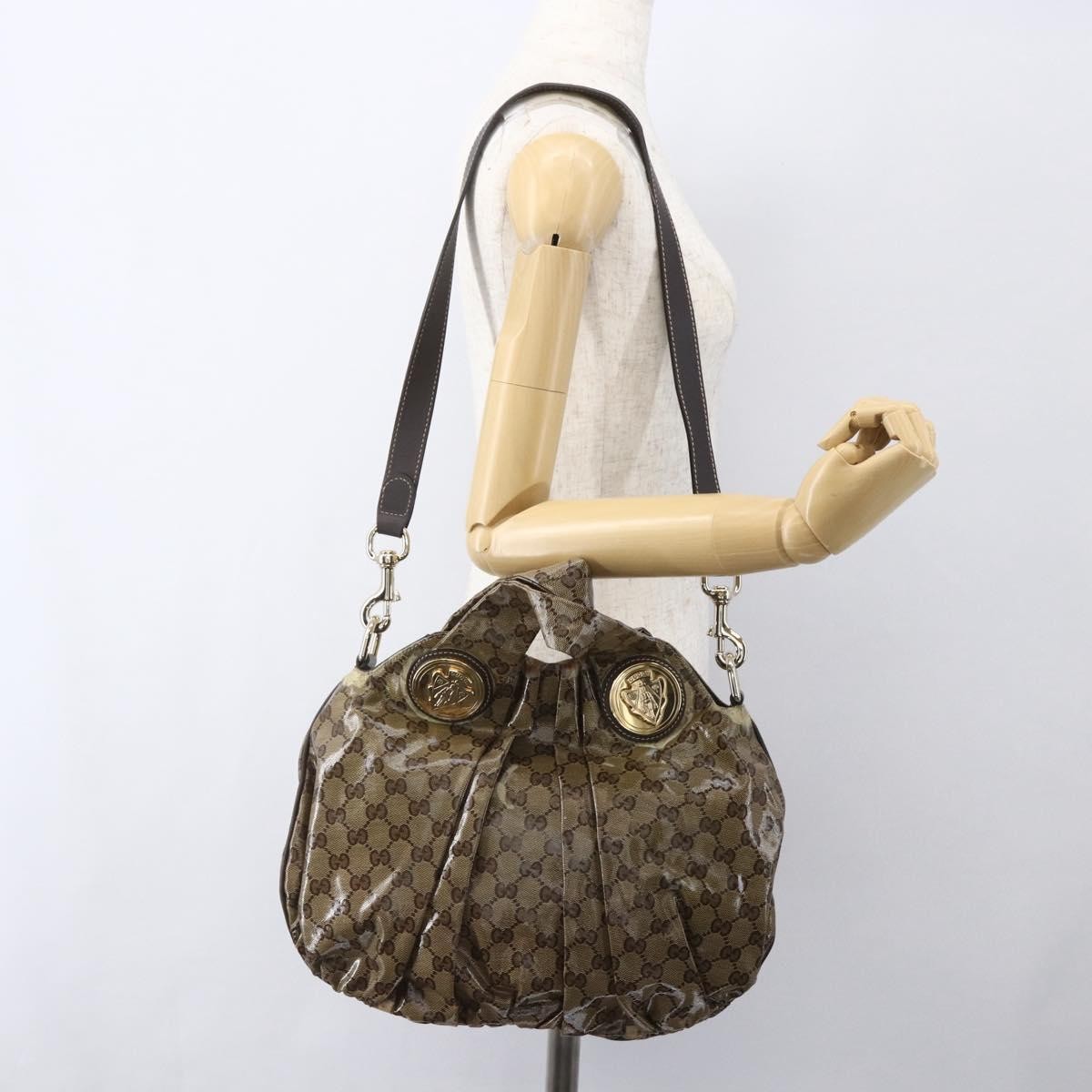 Gucci Hysteria Convertible Top Handle Bag GG Coated Canvas, BEIGE, CANVAS, Handbag