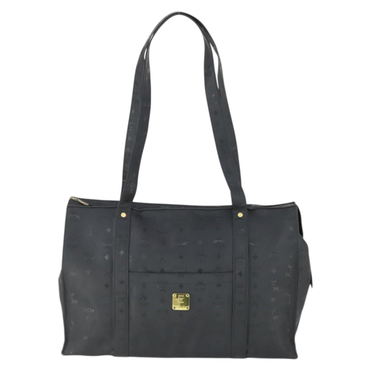 MCM Vintage Visetos Tote bag Canvas, BLACK, CANVAS, Tote bag