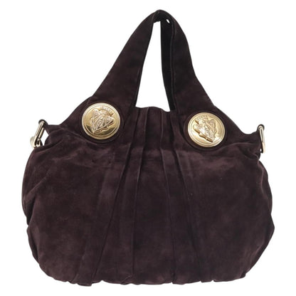 Gucci Hysteria Convertible Top Handle Bag Suede, BURGUNDY, SUEDE, Handbag
