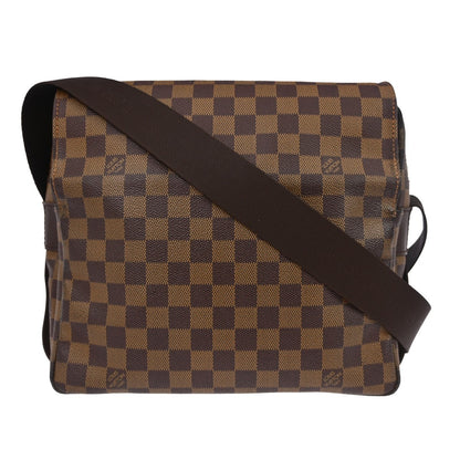 Louis Vuitton Naviglio Handbag Damier, BROWN, CANVAS, Shoulder bag