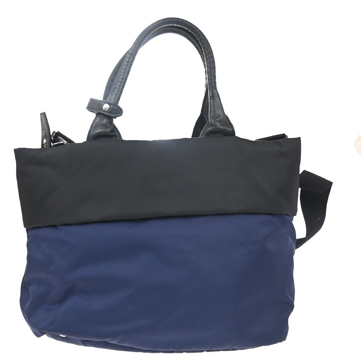 Prada Convertible Double Tote Tessuto, BLACK, NYLON, Handbag