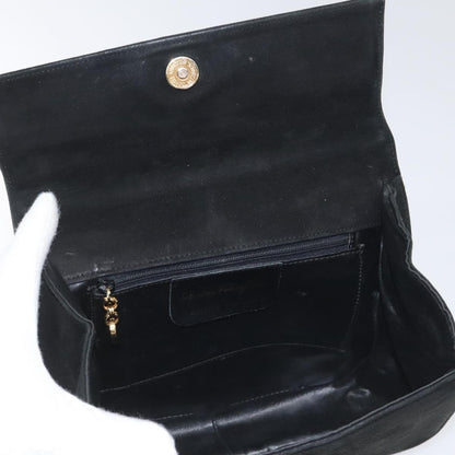 Salvatore Ferragamo Gancini Shoulder Bag Suede, BLACK, SUEDE, Shoulder bag