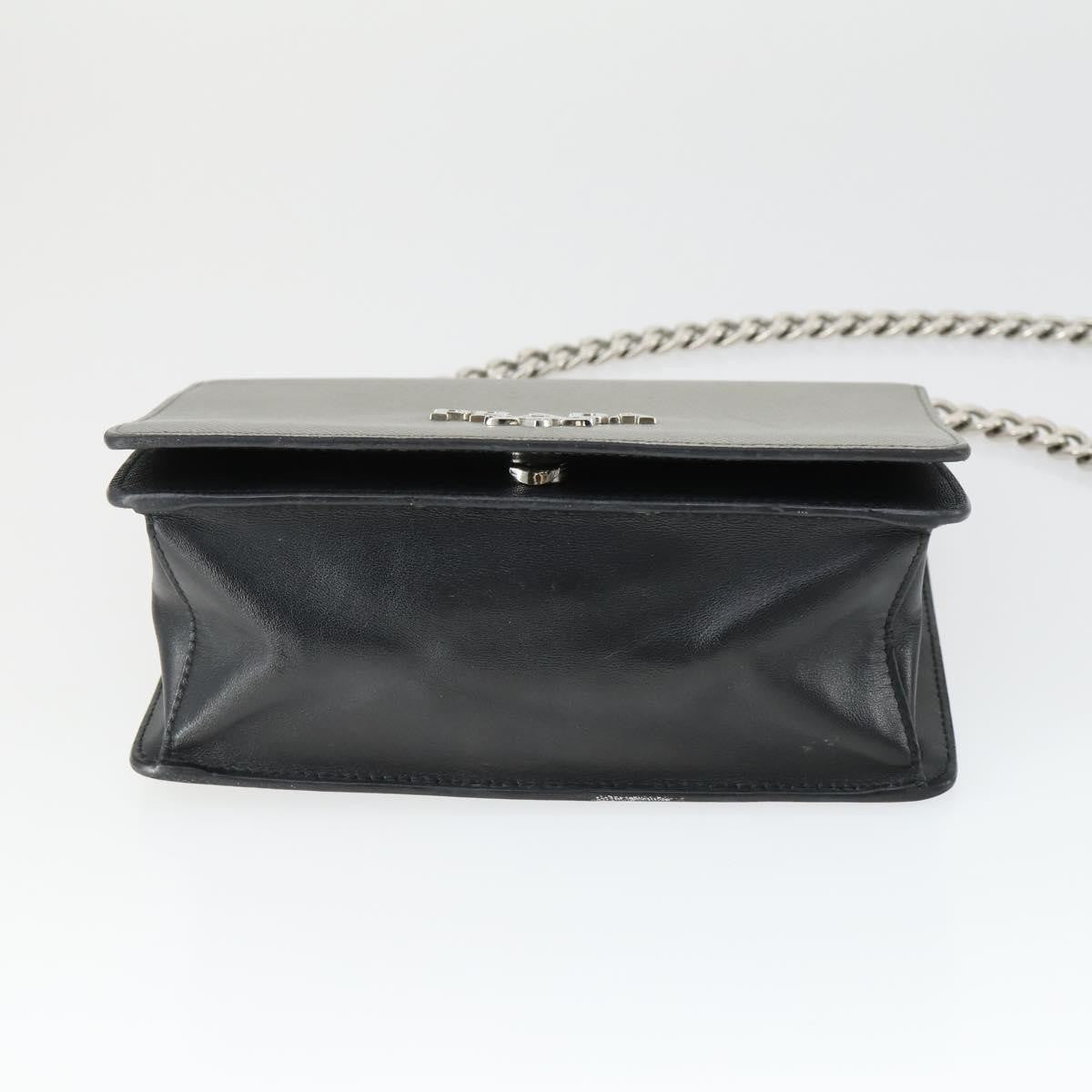 Prada Chain Flap Bag Saffiano Leather, SILVER, LEATHER, Shoulder bag