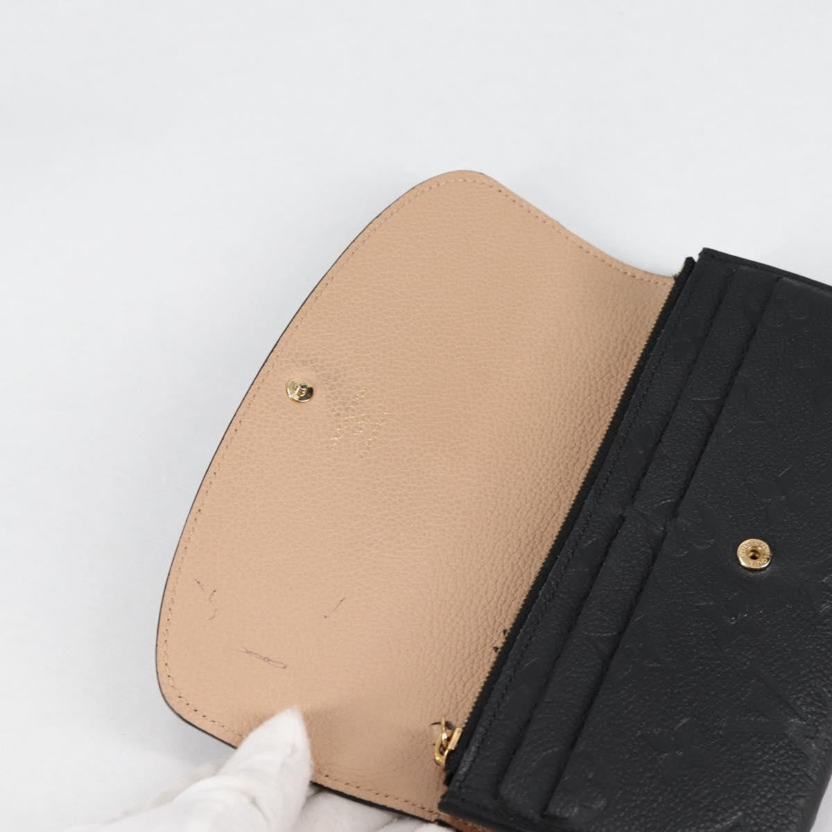 Louis Vuitton Portefeuille Sarah Wallet Monogram Empreinte, BLACK, LEATHER, Wallets