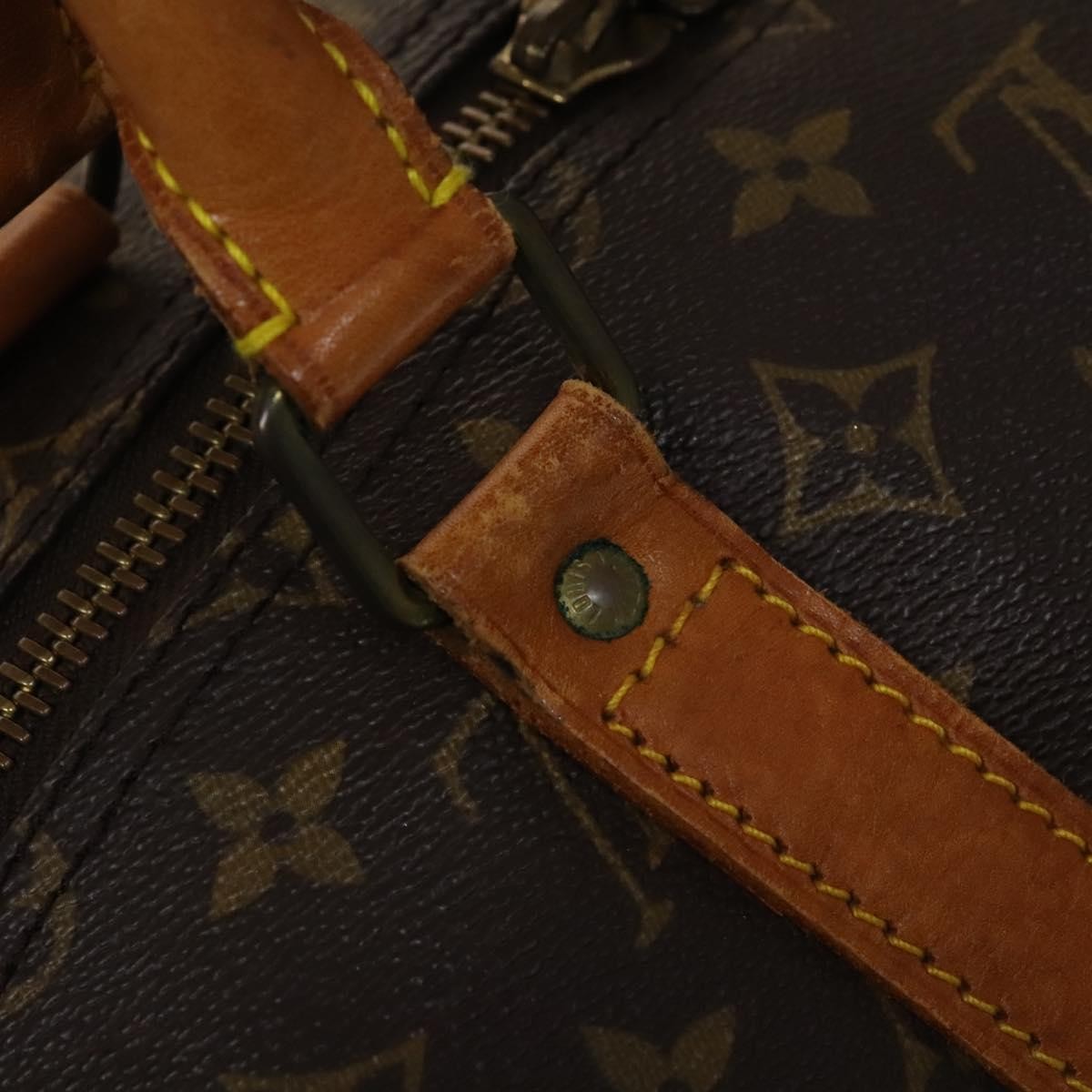 Louis Vuitton Keepall Bag Monogram Canvas, BROWN, CANVAS, Travel bag