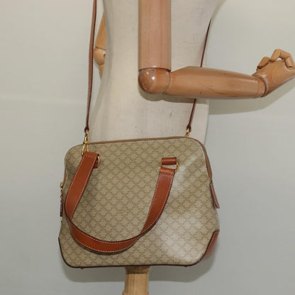 Celine Vintage Macadam Handbag Canvas, Beige, Canvas, Handbag