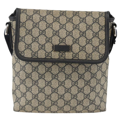 Gucci Flap Messenger GG Coated Canvas, Navy, Canvas, Shoulder Bag