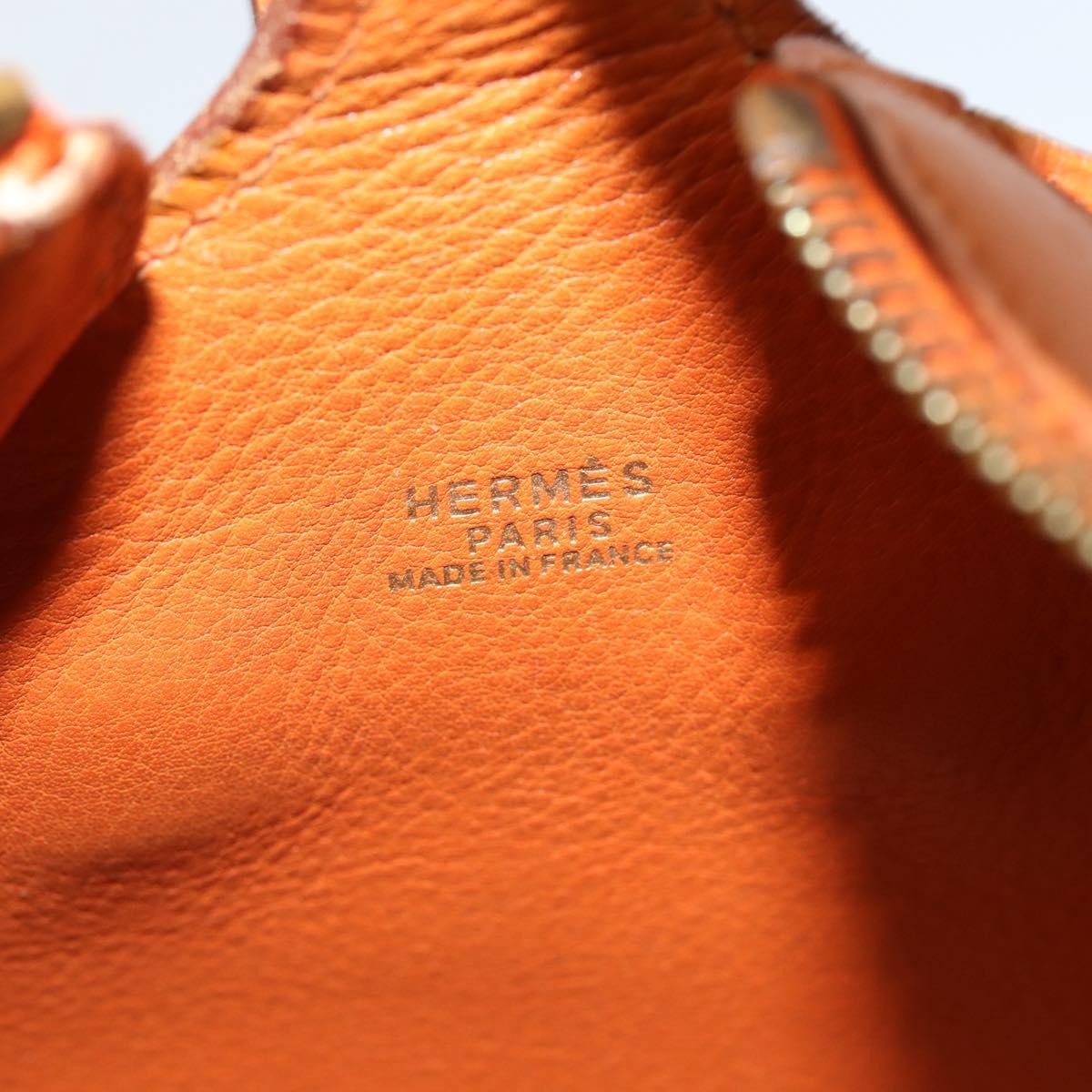 Hermes Sac Doremi Bag Leather, ORANGE, LEATHER, Shoulder bag